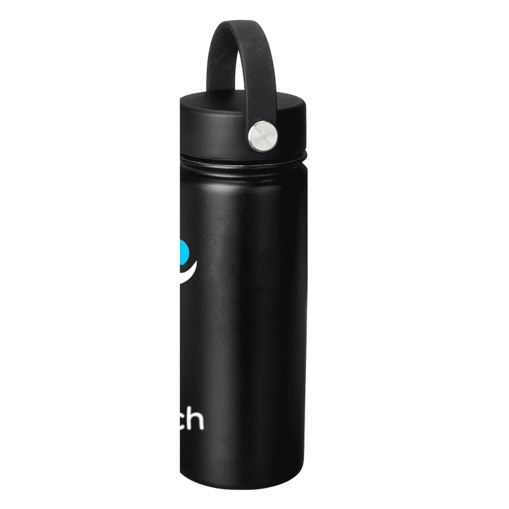 NuRich Sports Water Bottle - 18 Oz, Vacuum Insulated Stainless Steel, Modern Double Walled, Simple Thermo Modern Mug, Hydro Metal Canteen Flask Wide Mouth with Sweat Proof Design for Cold &amp; Hot Temp - Pick 572