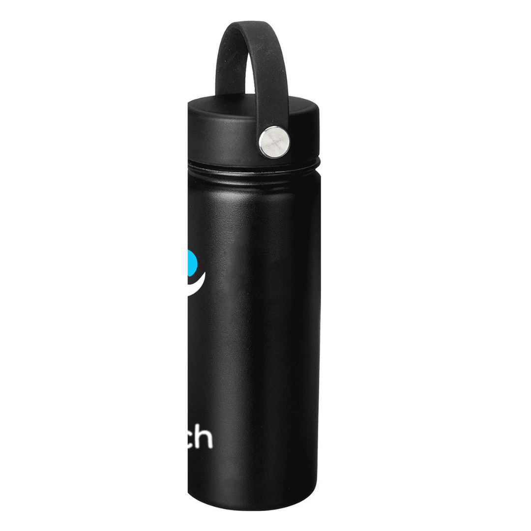 NuRich Sports Water Bottle - 18 Oz, Vacuum Insulated Stainless Steel, Modern Double Walled, Simple Thermo Modern Mug, Hydro Metal Canteen Flask Wide Mouth with Sweat Proof Design for Cold &amp; Hot Temp - Pick 572