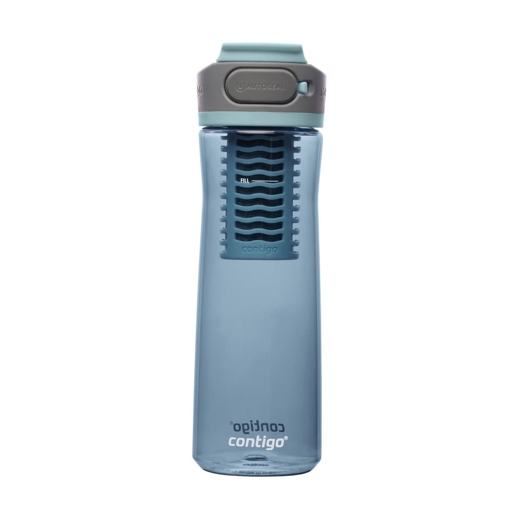 (2 pack) Contigo Clybourn Plastic FreeFlow Filter Water Bottle with AUTOSEAL Lid 24 oz., Dark Ice, with Replacable Filter - Pick 191