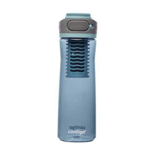 (2 pack) Contigo Clybourn Plastic FreeFlow Filter Water Bottle with AUTOSEAL Lid 24 oz., Dark Ice, with Replacable Filter - Pick 191