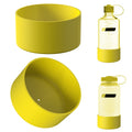 Linkidea 2 Pack Water Bottle Boot Compatible with Nalgene Sustain Wide Mouth 32oz/48oz, Narrow Mouth 32oz, Silicone Anti-Slip Bottle Bottom Bumper Protector (Yellow) - Pick 348