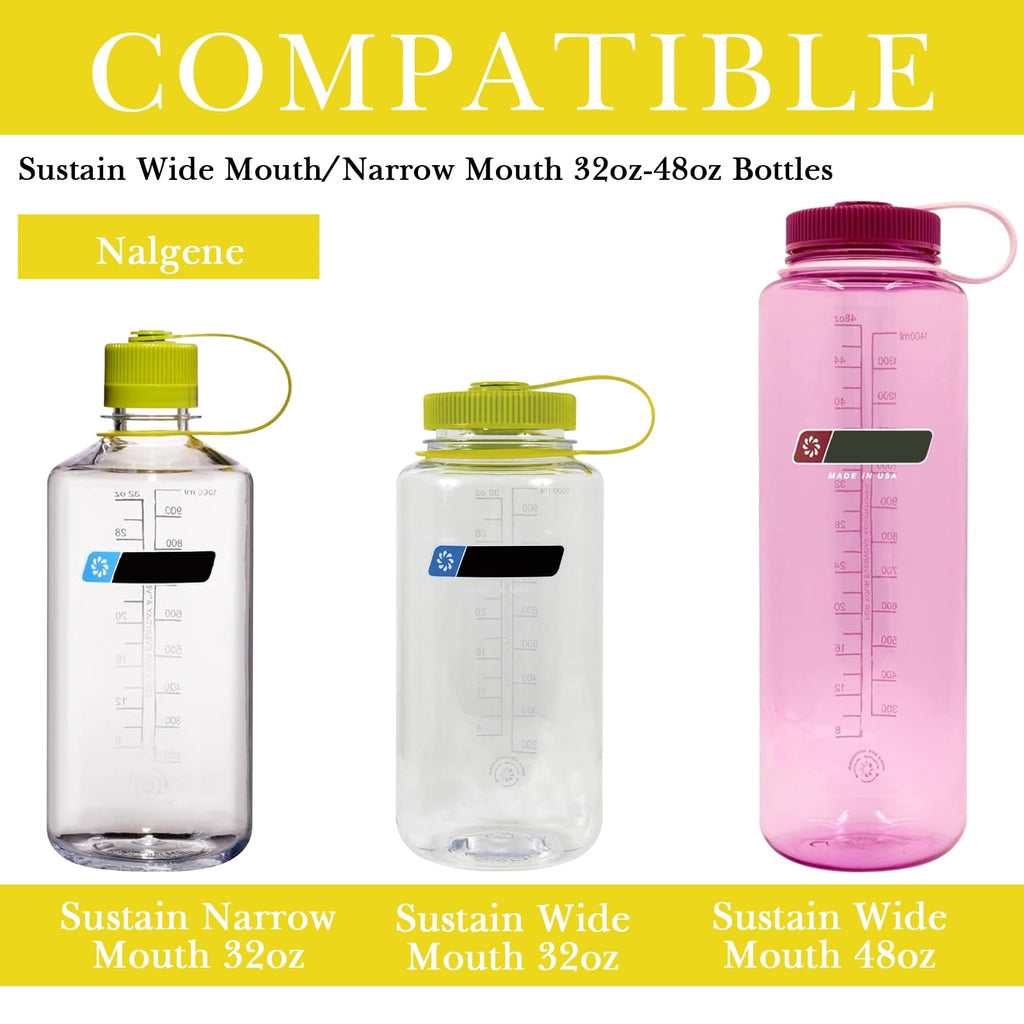 Linkidea 2 Pack Water Bottle Boot Compatible with Nalgene Sustain Wide Mouth 32oz/48oz, Narrow Mouth 32oz, Silicone Anti-Slip Bottle Bottom Bumper Protector (Yellow) - Pick 348