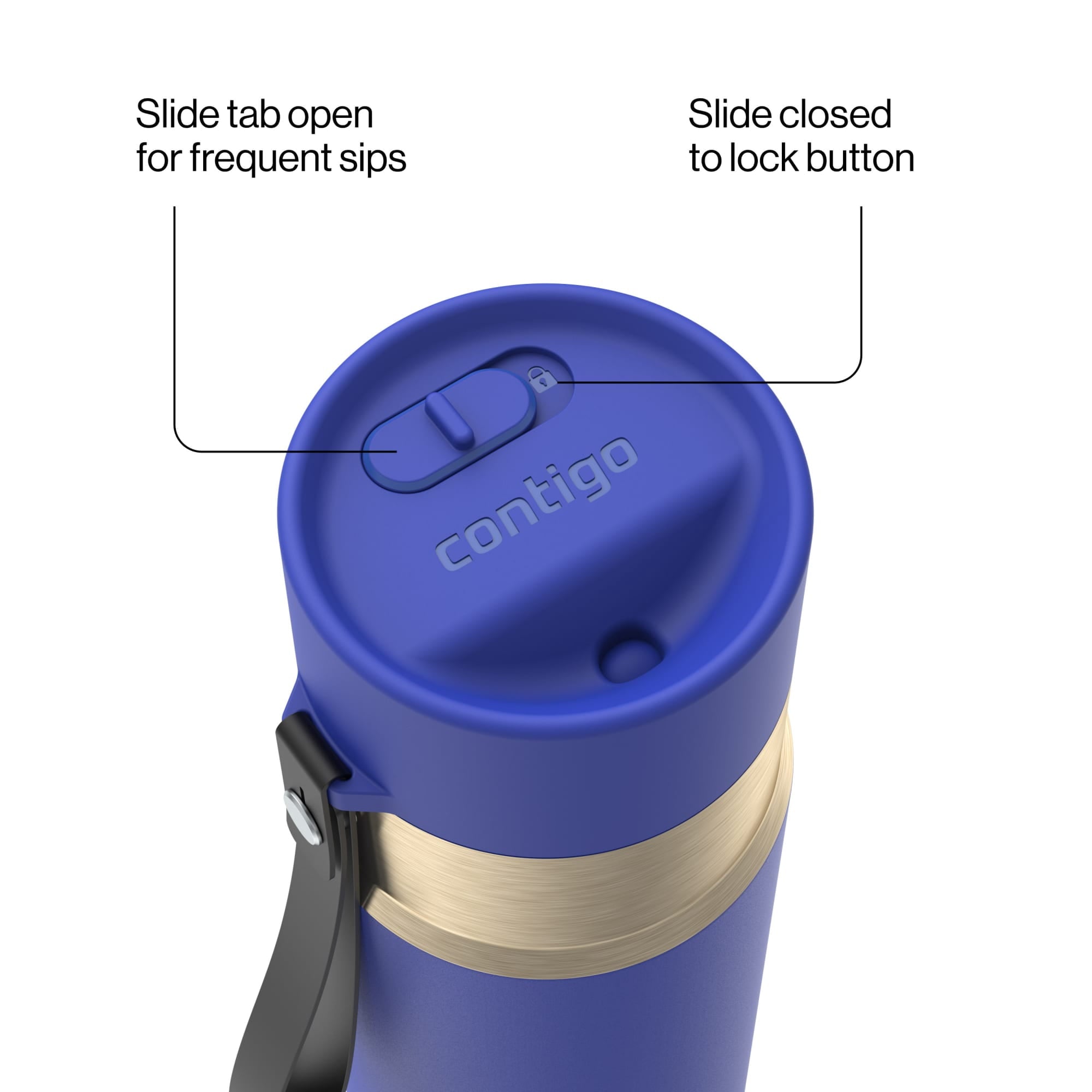 Contigo AutoSeal 16 oz Leakproof Water Bottle with Carrying Strap - Pick 561