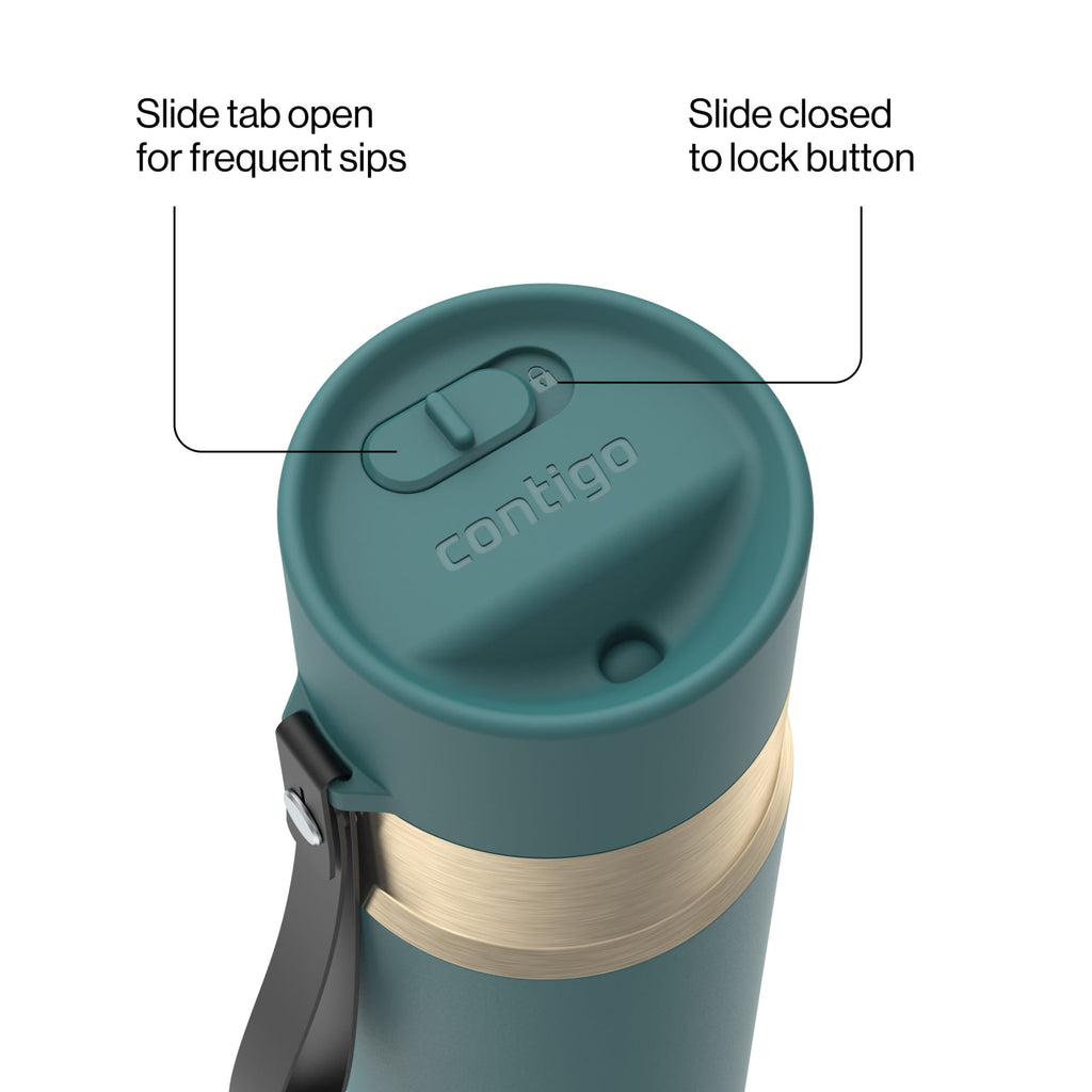 Contigo AutoSeal 16 oz Leakproof Water Bottle with Carrying Strap - Pick 561