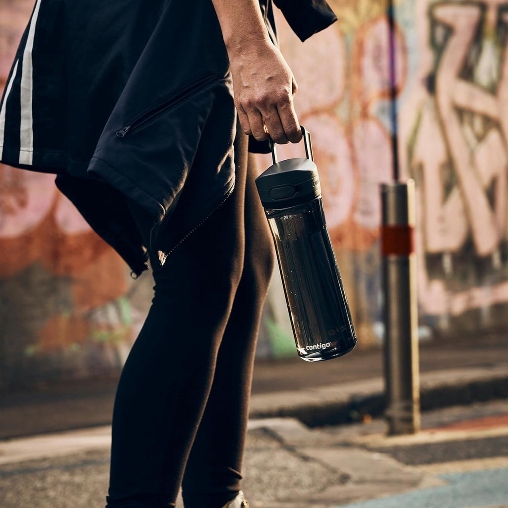 Contigo - Water Bottle with Leak-Proof and Locking Lid, BPA Free, 709ml Capacity, Black - Pick 801