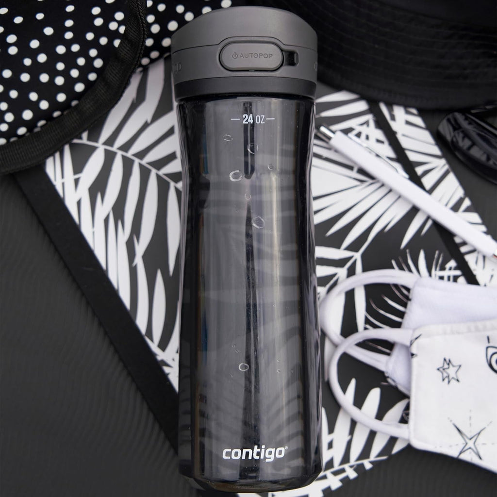 Contigo - Water Bottle with Leak-Proof and Locking Lid, BPA Free, 709ml Capacity, Black - Pick 801