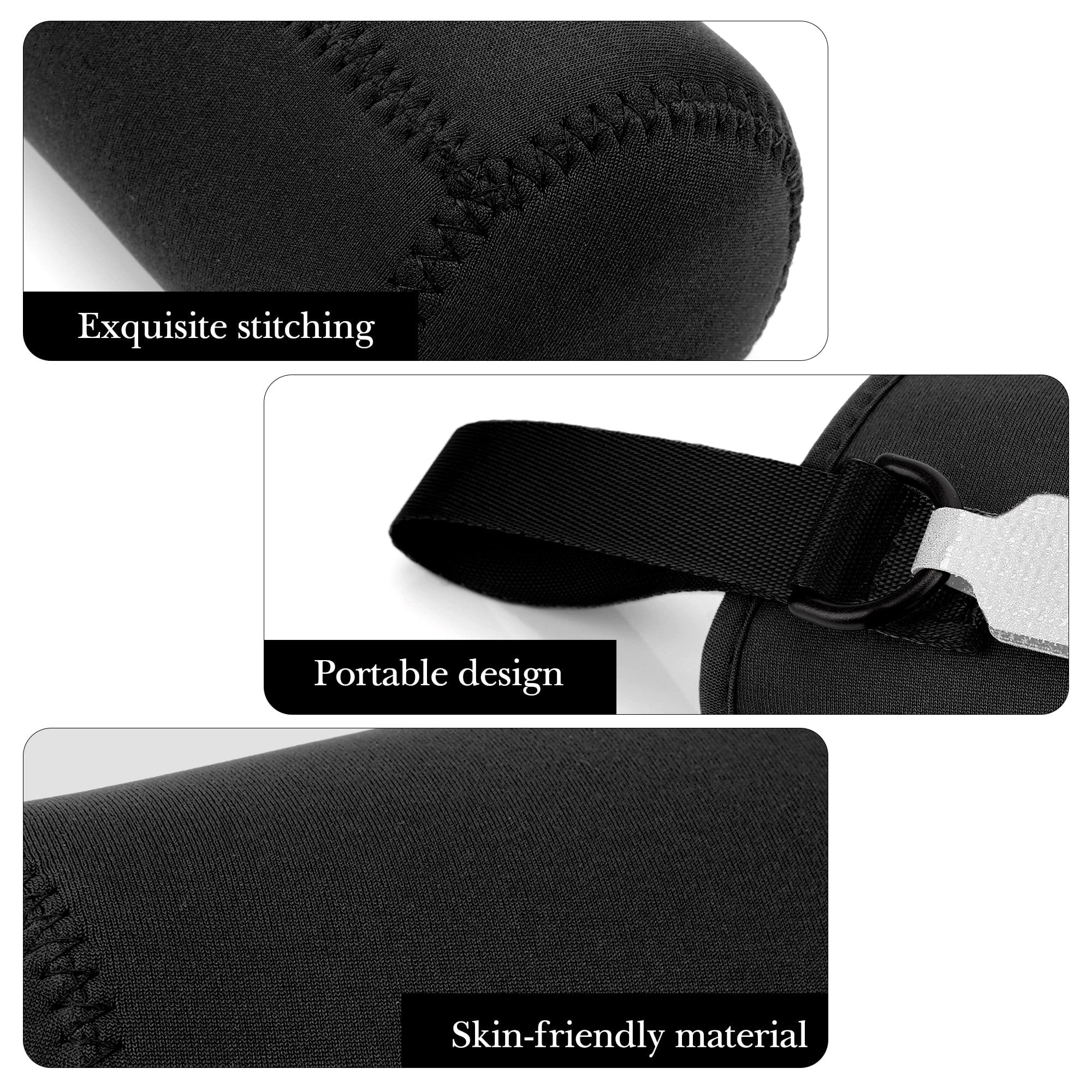 Linkidea Water Bottle Sleeve Compatible with Contigo Aubrey Tritan 14oz, Steel 13oz Kids Bottle, Waterbottle Holder Bag with Name Tag, Black - Pick 302