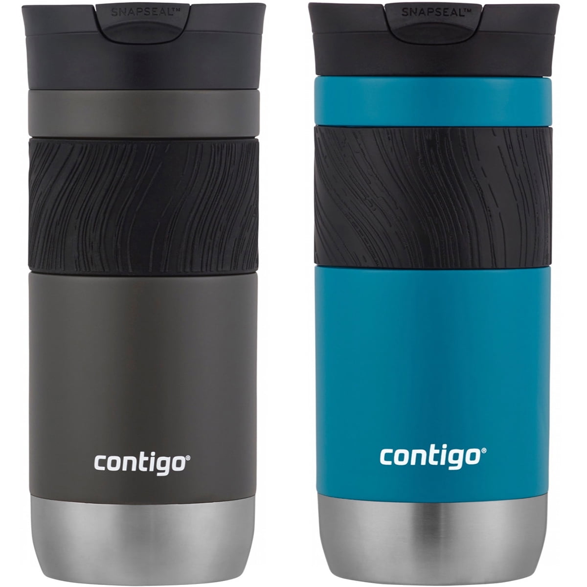 Contigo Byron 2.0 Stainless Steel Travel Mug with SNAPSEAL Lid and Grip, 20 oz, Sake &amp; Blue Corn, 2-Pack - Pick 116