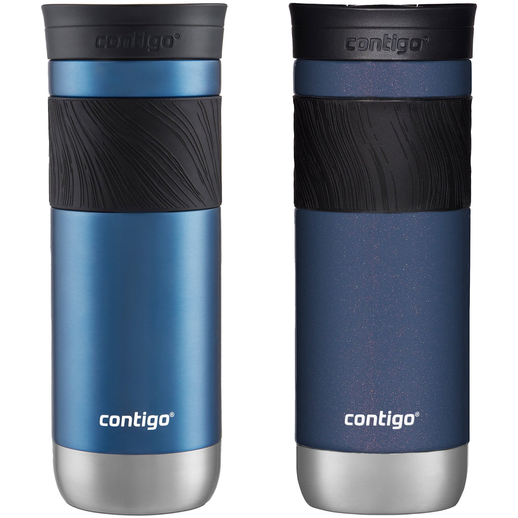 Contigo SNAPSEAL Insulated Stainless Steel Travel Mug with Grip, 20 oz, Blue Corn &amp; Midnight Berry, 2-Pack - Pick 764