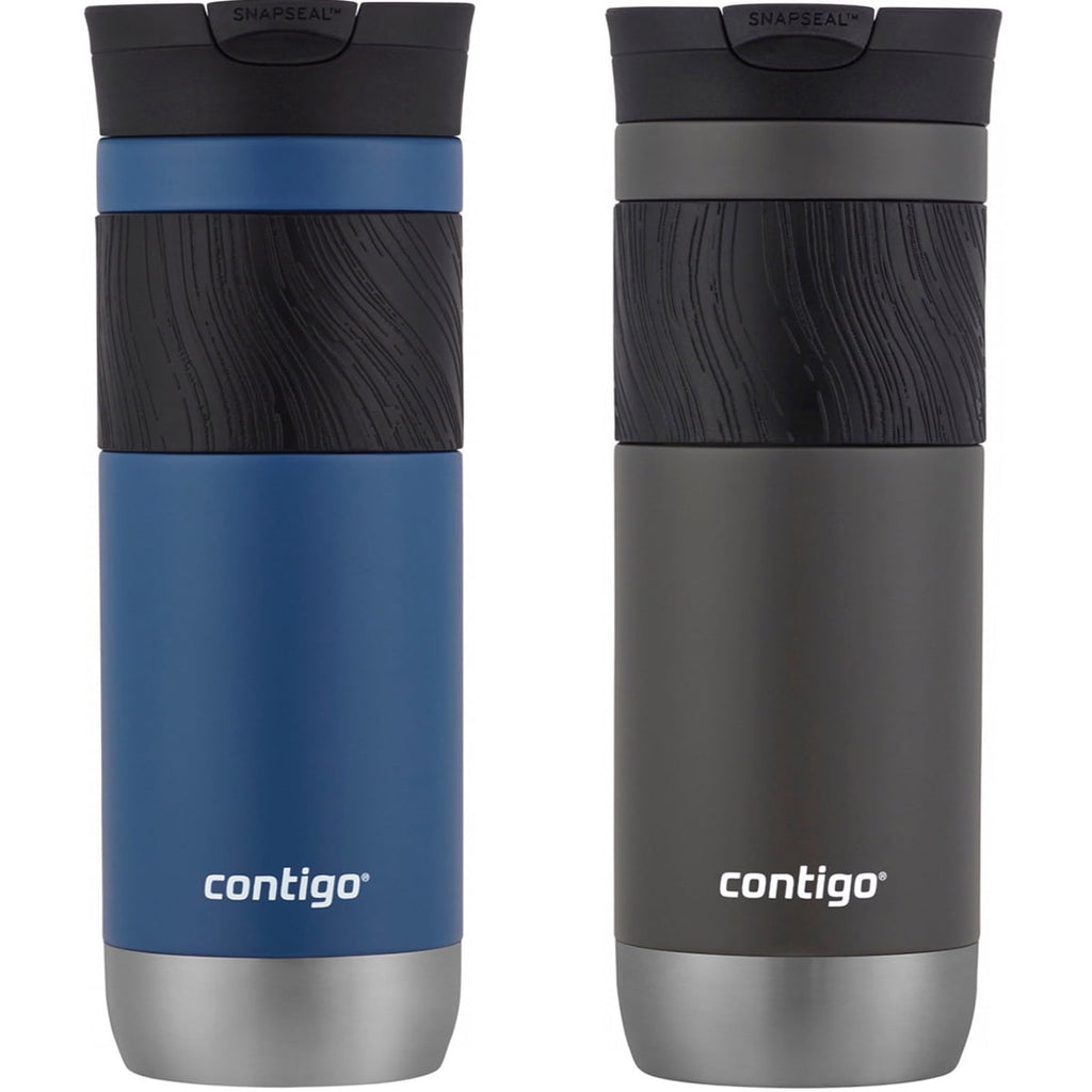 Contigo Byron 2.0 Stainless Steel Travel Mug with SNAPSEAL Lid and Grip, 20 oz, Sake &amp; Blue Corn, 2-Pack - Pick 116