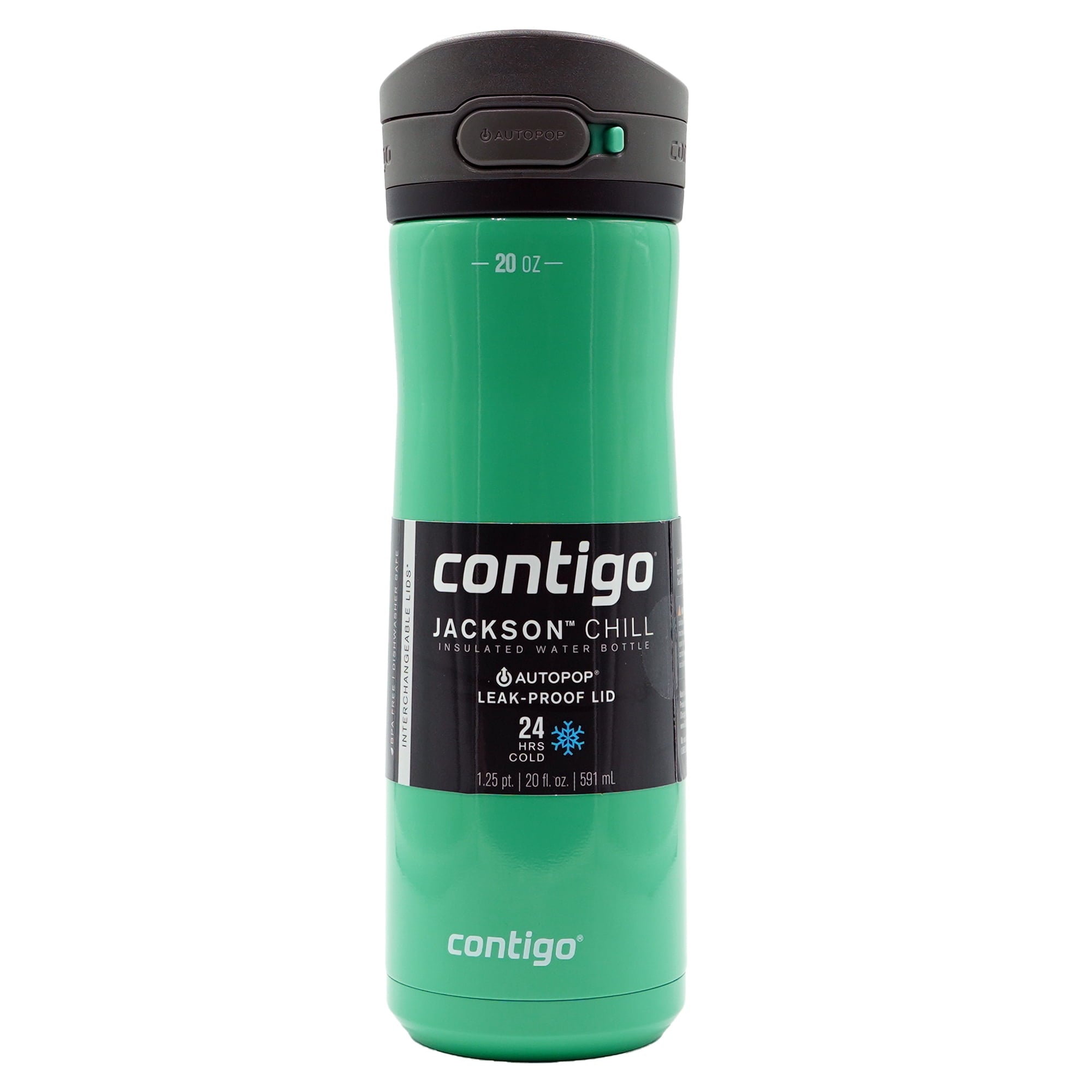 Contigo 20 oz. Jackson Chill 2.0 Water Bottle - Stainless Steel w/Licorice - Pick 777