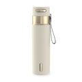 Contigo AutoSeal Leakproof Stainless Steel Reusable Water Bottle Tumbler with Carrying Strap, Cream/Champagne, 24 oz - Pick 698