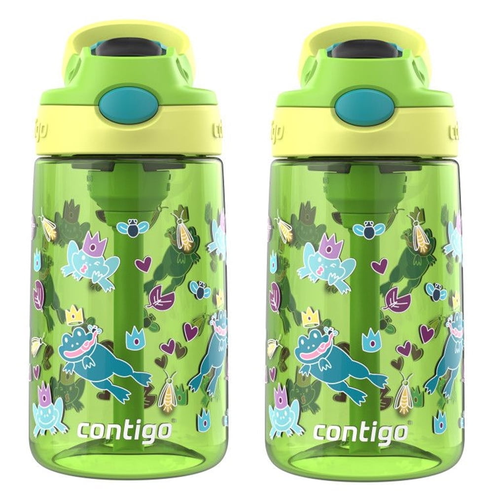 Contigo Kid's 14 oz. Aubrey Water Bottle 2-Pack - Bunnies/Frog - Pick 214
