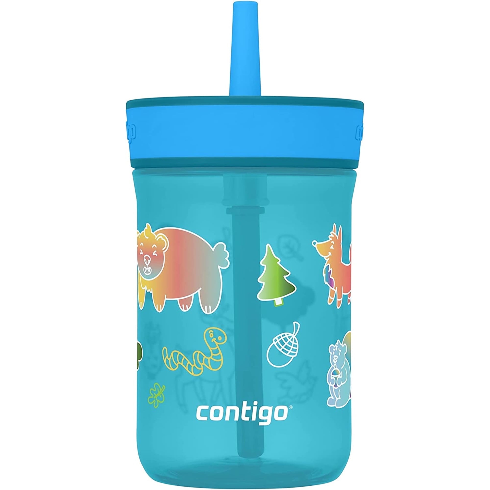 Contigo Kid's 14 oz. Leighton Tumbler with Straw - Juniper/Blue Forest - Pick 605