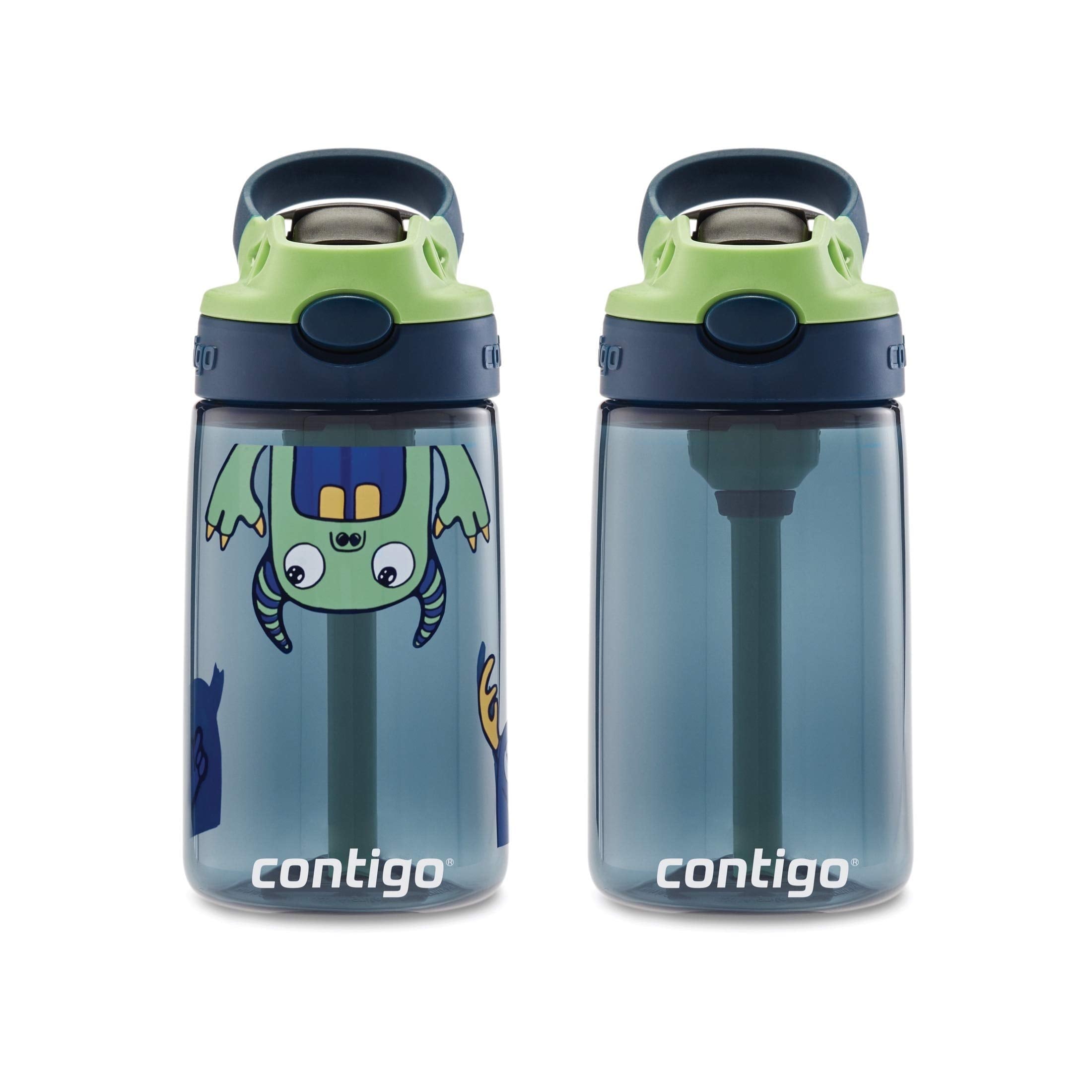 Contigo Kids 2-Pack Straw Water Bottle, 14 oz - Dinos/Sharks - Pick 938