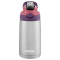 Contigo Kids Stainless Steel Water Bottle with Redesigned AUTOSPOUT Straw Lid Eggplant and Punch, 13 fl oz. - Pick 626