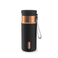 Contigo SnapSeal Leakproof Stainless Steel Reusable Water Bottle with Carrying Strap, Black/Bronze, 16 oz - Pick 813