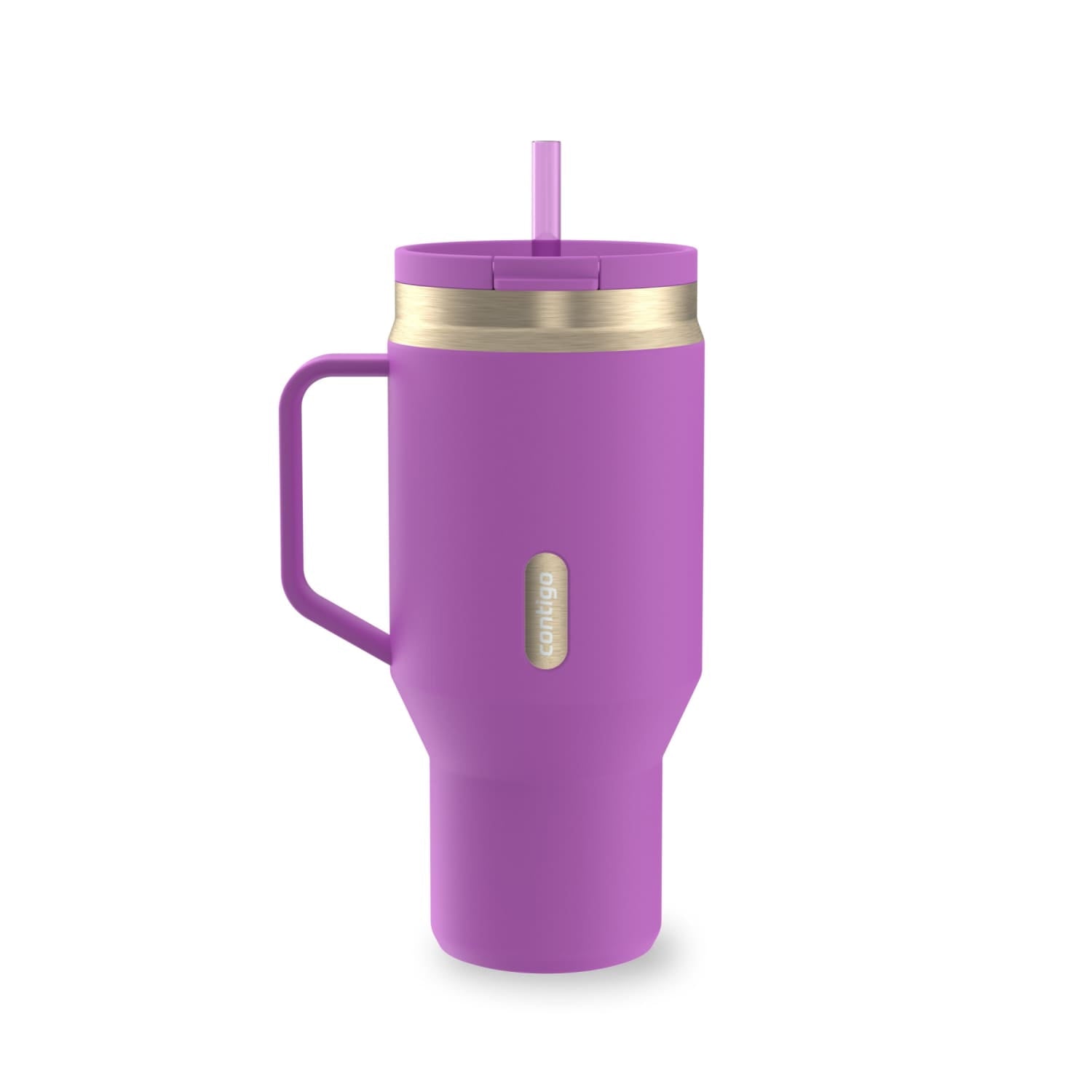 Contigo SnapSeal Leakproof Stainless Steel Reusable Water Bottle Tumbler with Side Handle, Black/Bronze, 30 oz - Pick 125