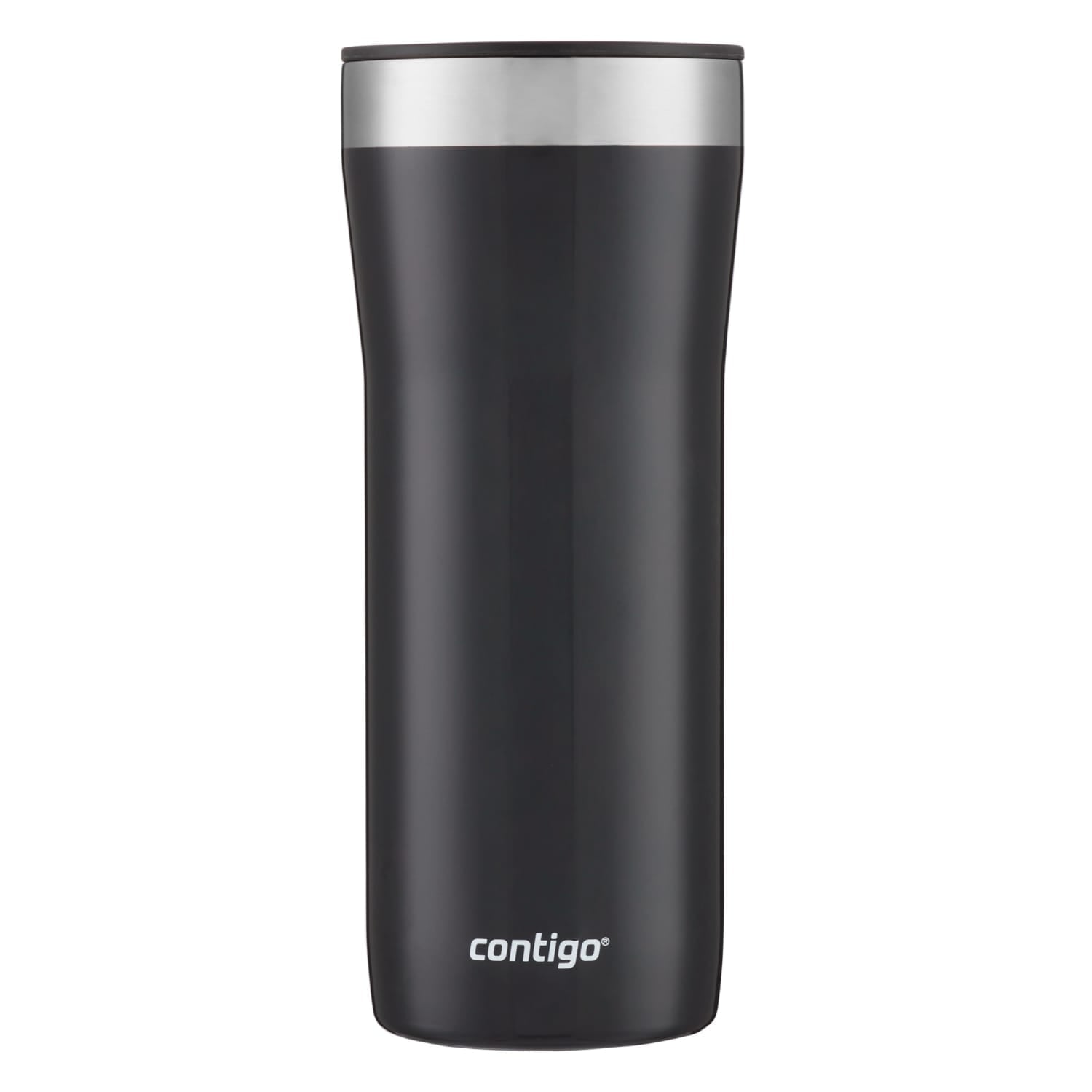 Contigo Streeterville Stainless Steel Tumbler with Plastic Straw and Splash-Proof Lid, Licorice, 32 fl. oz - Pick 576