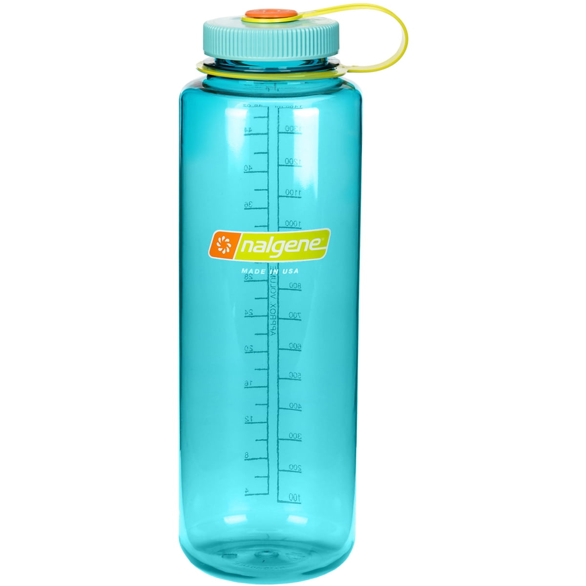 Nalgene Sustain Tritan BPA-Free Water Bottle Made with Material Derived from 50% Plastic Waste (using ISCC certified mass balance), 48 OZ, Wide Mouth, Blue - Pick 208
