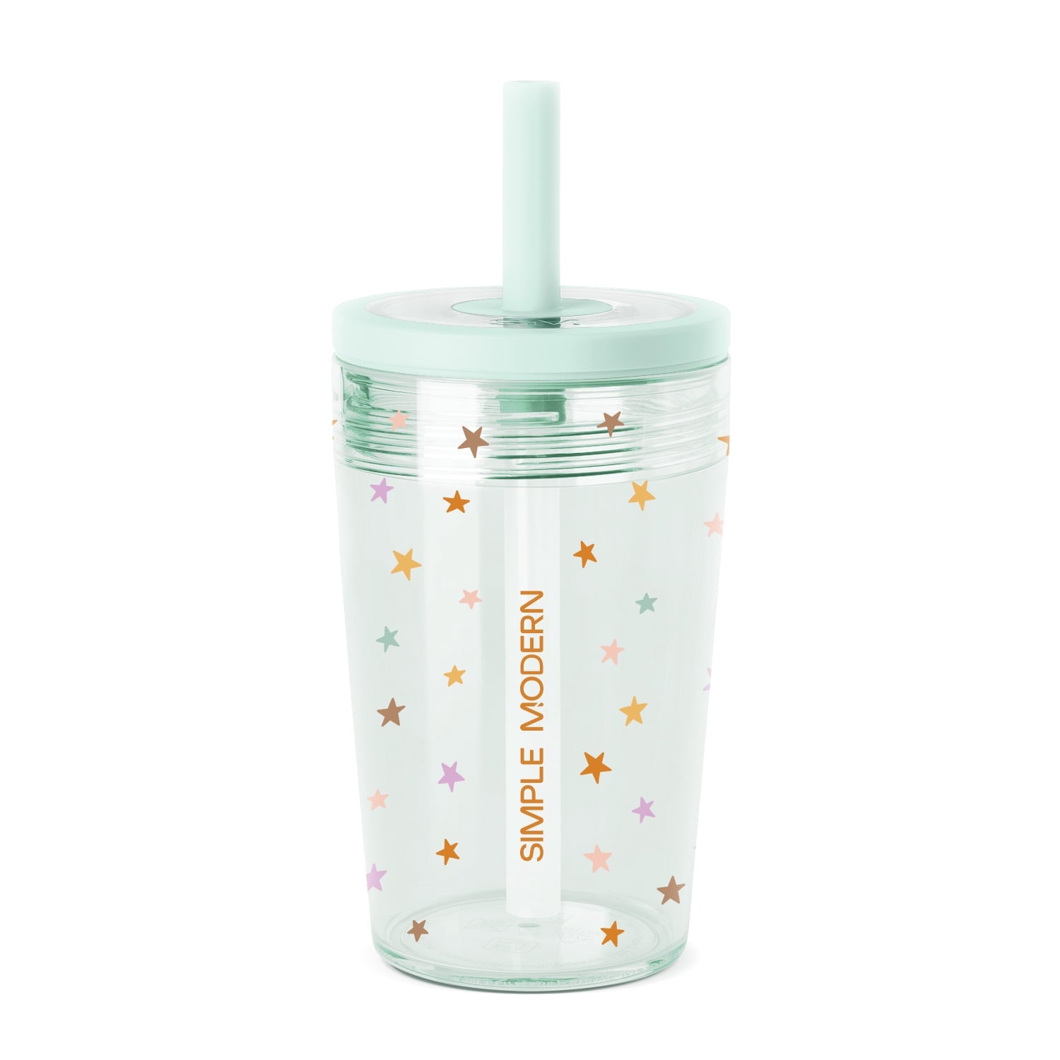 Simple Modern 12 fl oz Tritan Plastic Junior Tumbler with Silicone Straw Lid for Toddlers | Stars - Pick 382