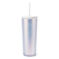 Simple Modern 24 fl oz Double Wall Plastic Classic Tumbler with Straw|Opalescent - Pick 299