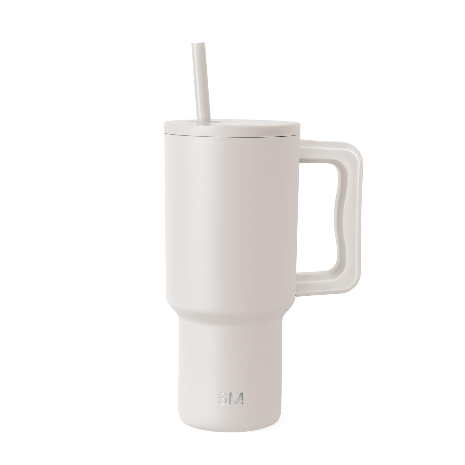 Simple Modern 30 fl oz Insulated Stainless Steel Trek Tumbler with Straw Lid | Seaglass Sage and Cream Checkmate - Pick 125