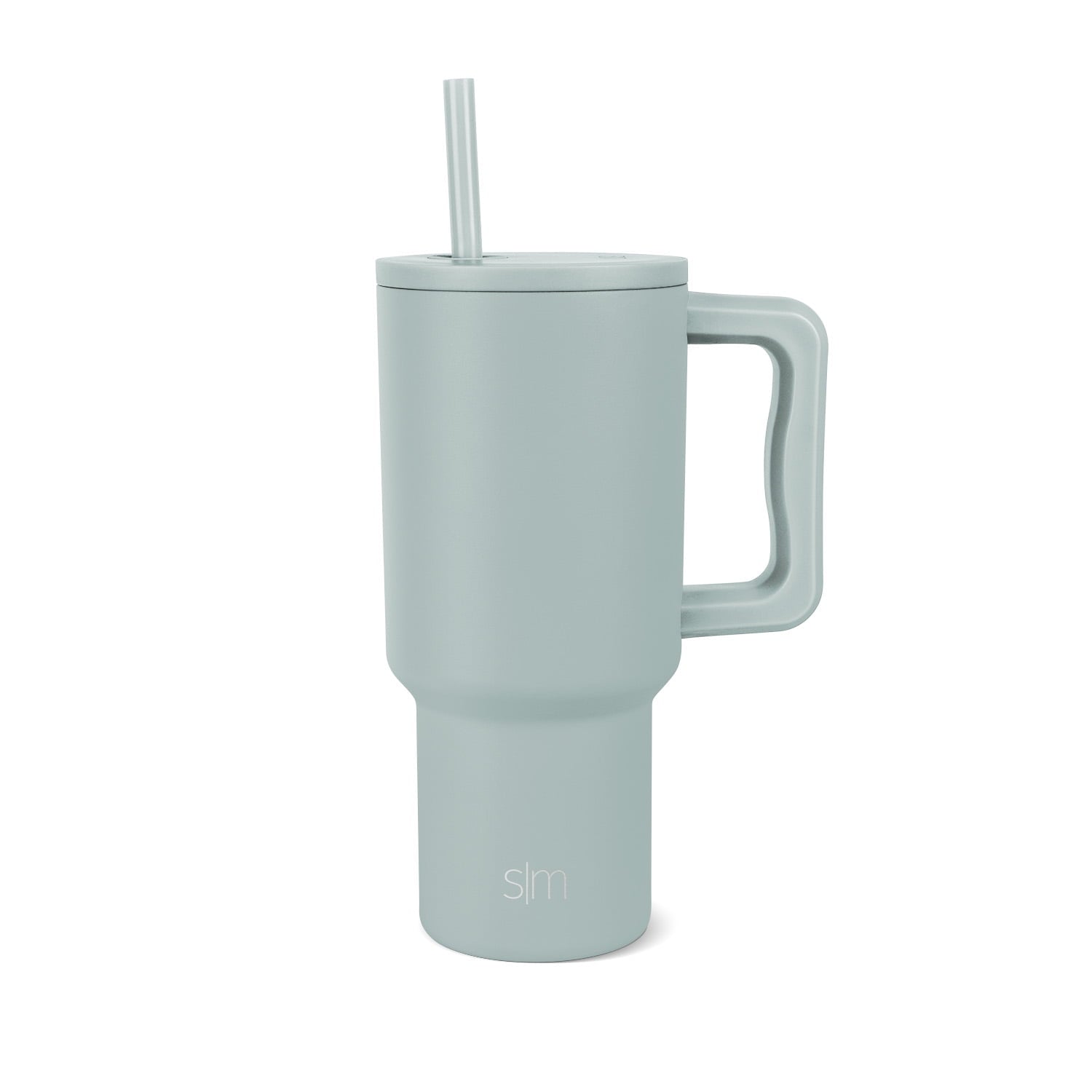Simple Modern 30 fl oz Insulated Stainless Steel Trek Tumbler with Straw Lid | Seaglass Sage and Cream Checkmate - Pick 125