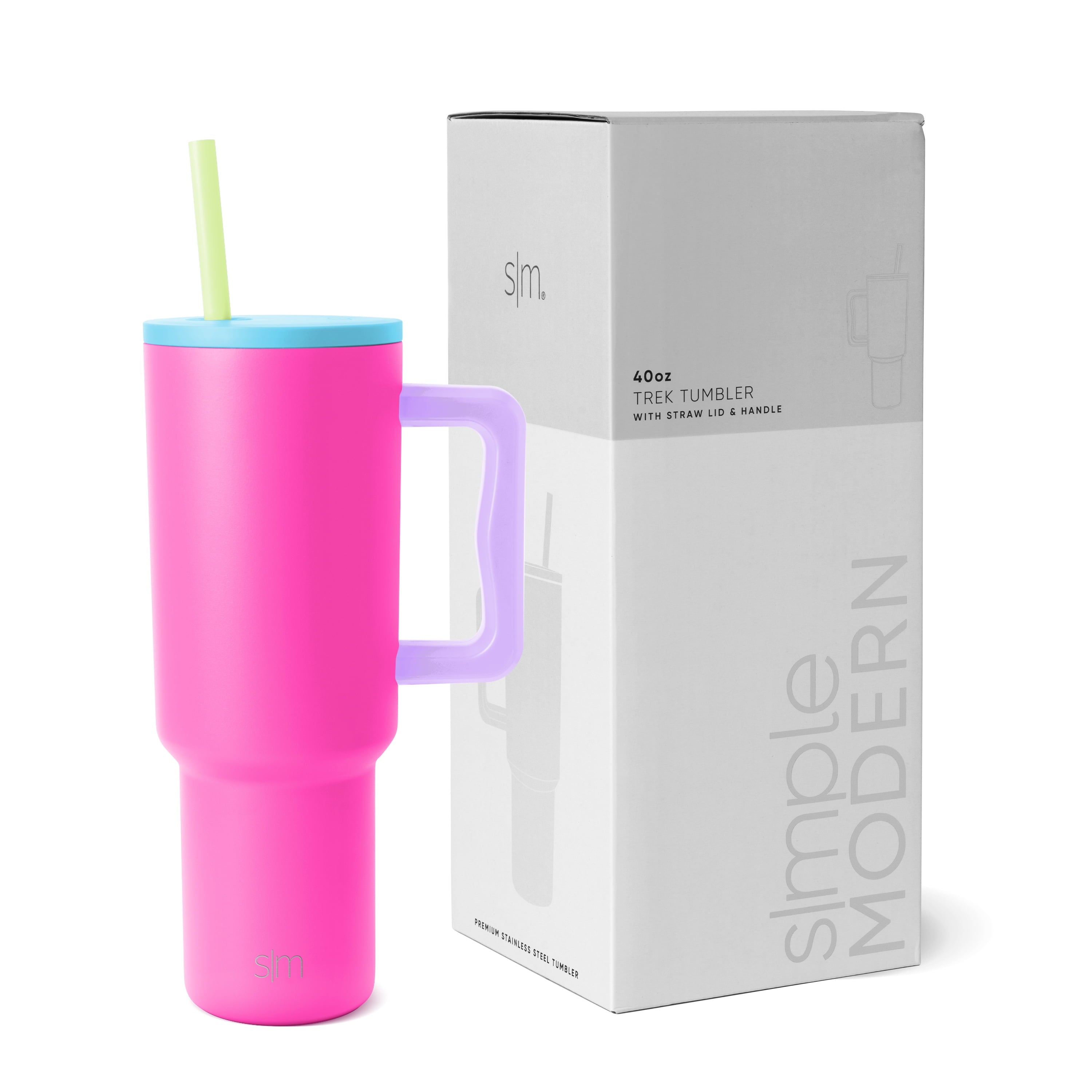 Simple Modern 40 fl oz Insulated Stainless Steel Trek Tumbler with Straw Lid | 80s Mix - Pick 812