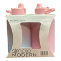 Simple Modern 64-oz Tritan Plastic Summit With Simple Flip Straw Lid 2 Pack (Sweet Taffy and Blush) - Pick 272