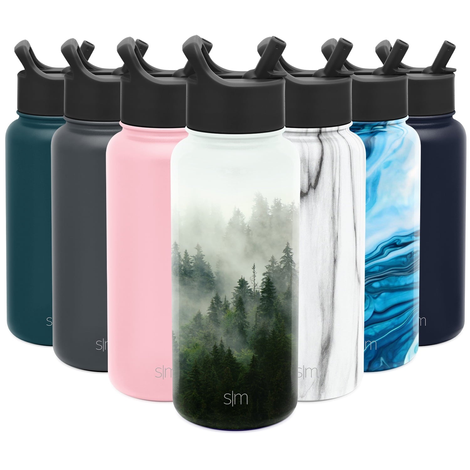 Simple Modern Summit Water Bottle Straw Lid Vacuum Insulated Stainless Steel Bottle | 18 fl oz - Pick 325