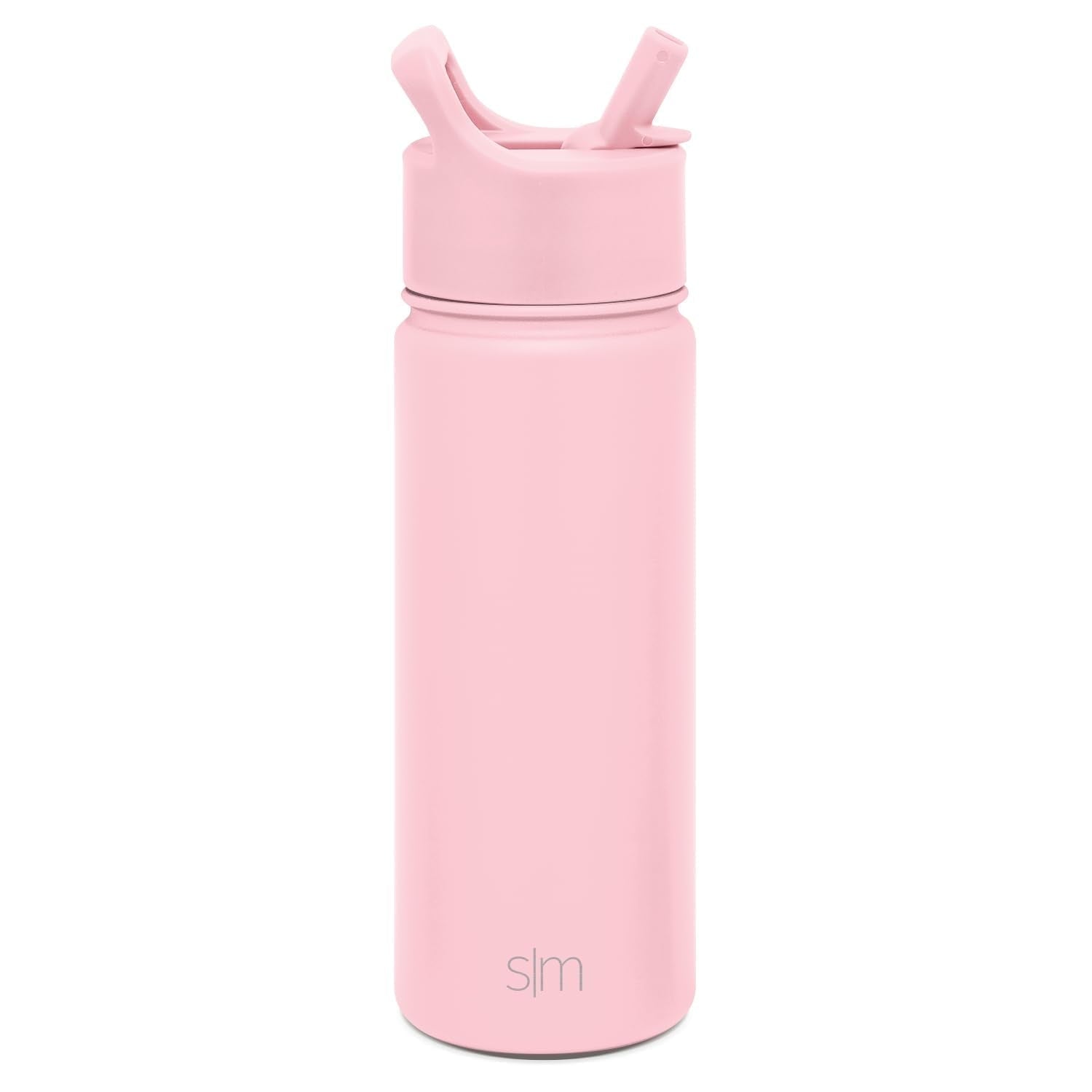 Simple Modern Kids Water Bottle with Straw Lid Vacuum Insulated Stainless Steel Metal Thermos Bottles | Reusable Leak Proof BPA-Free Flask for School | Summit Collection | 18oz, Blush -Blush - Pick 551
