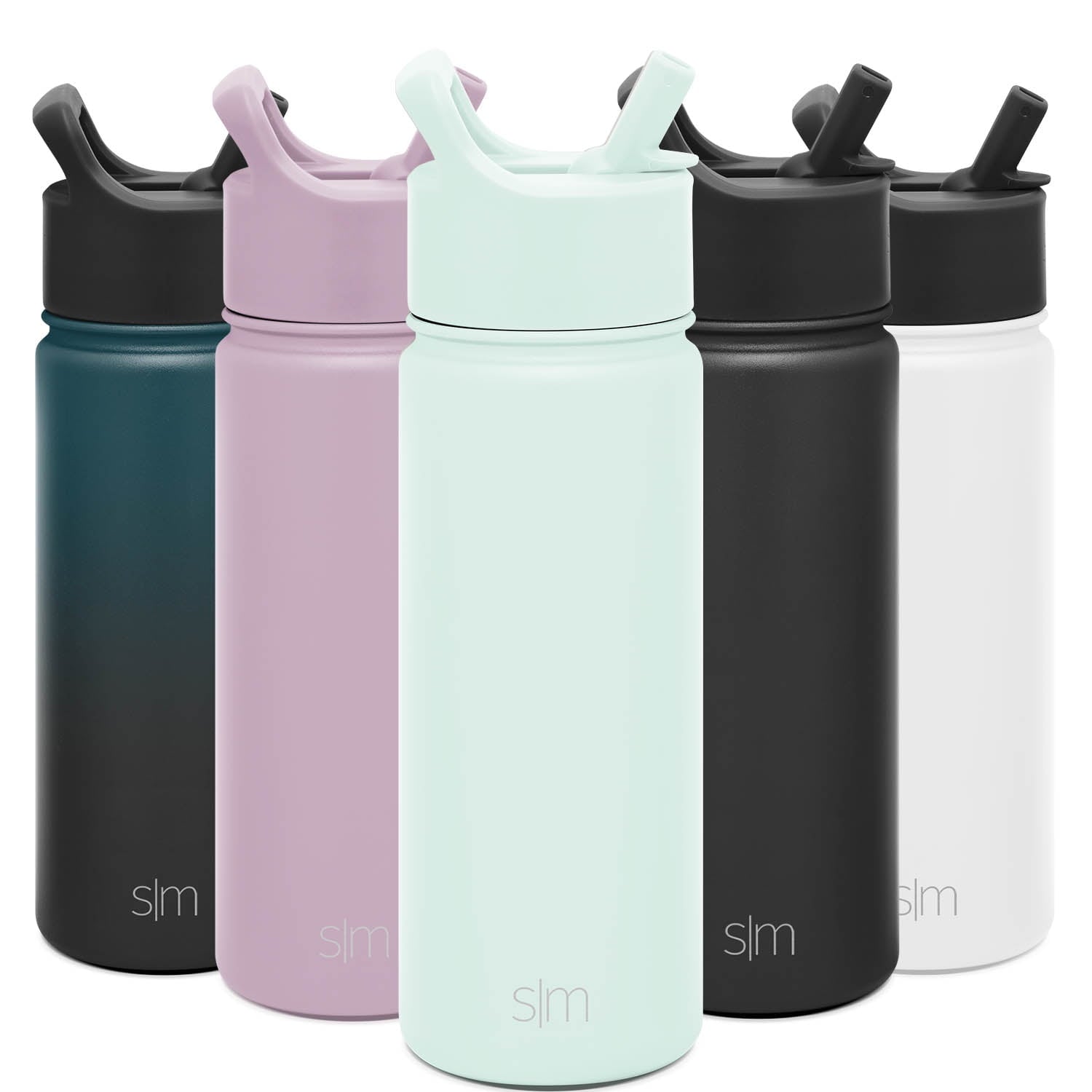 Simple Modern Summit Water Bottle Straw Lid Vacuum Insulated Stainless Steel Bottle | 18 fl oz - Pick 395