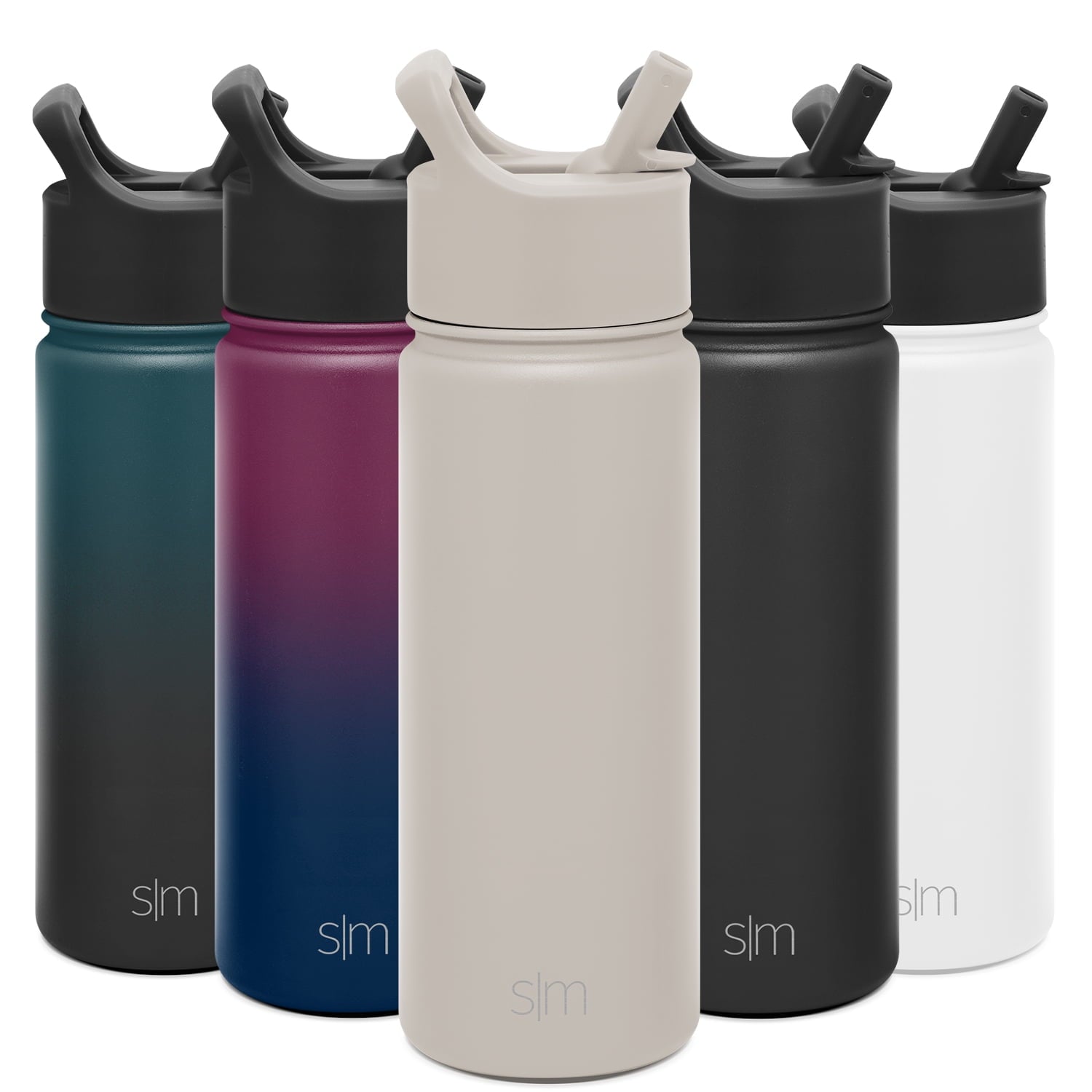 Simple Modern Summit Water Bottle Straw Lid Vacuum Insulated Stainless Steel Bottle | 18 fl oz - Pick 395