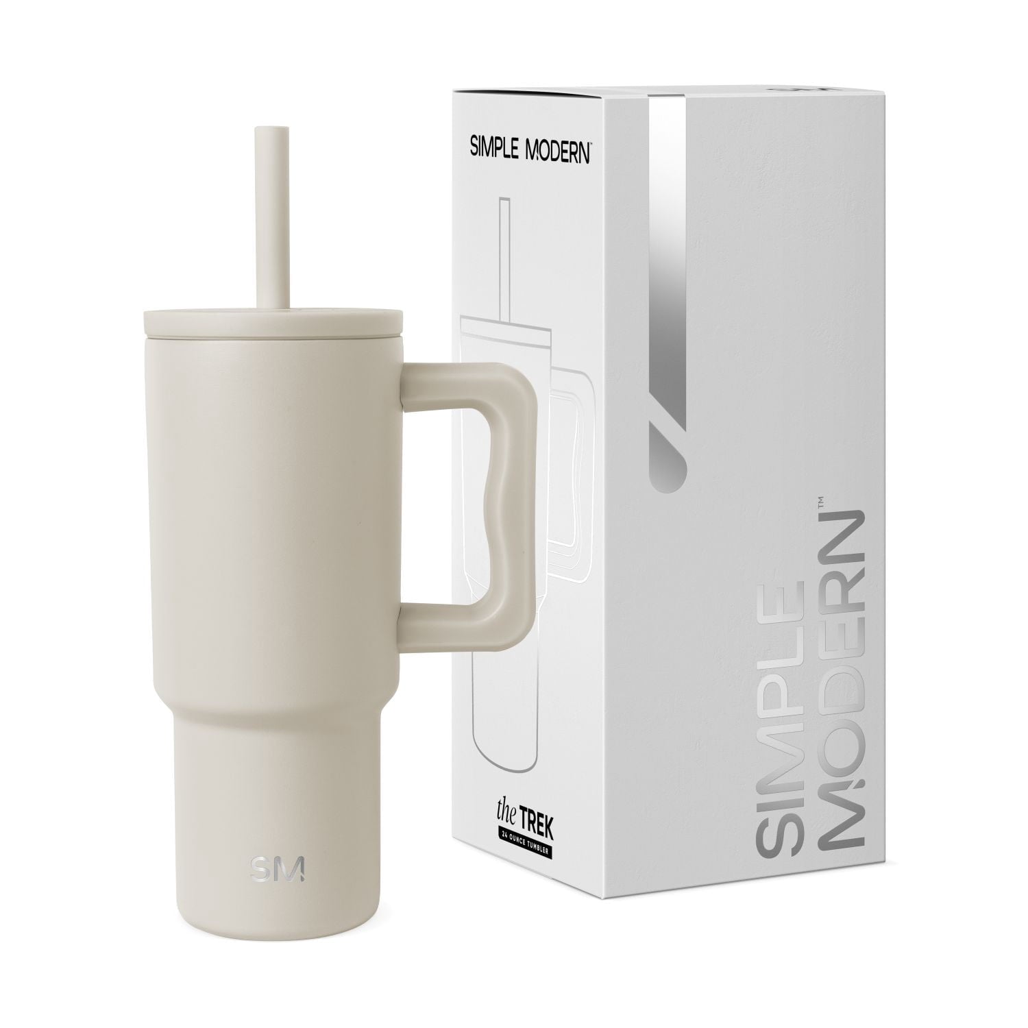 Simple Modern 24oz Trek Tumbler with handle and Silicone Straw Lid | Asteroid - Pick 823
