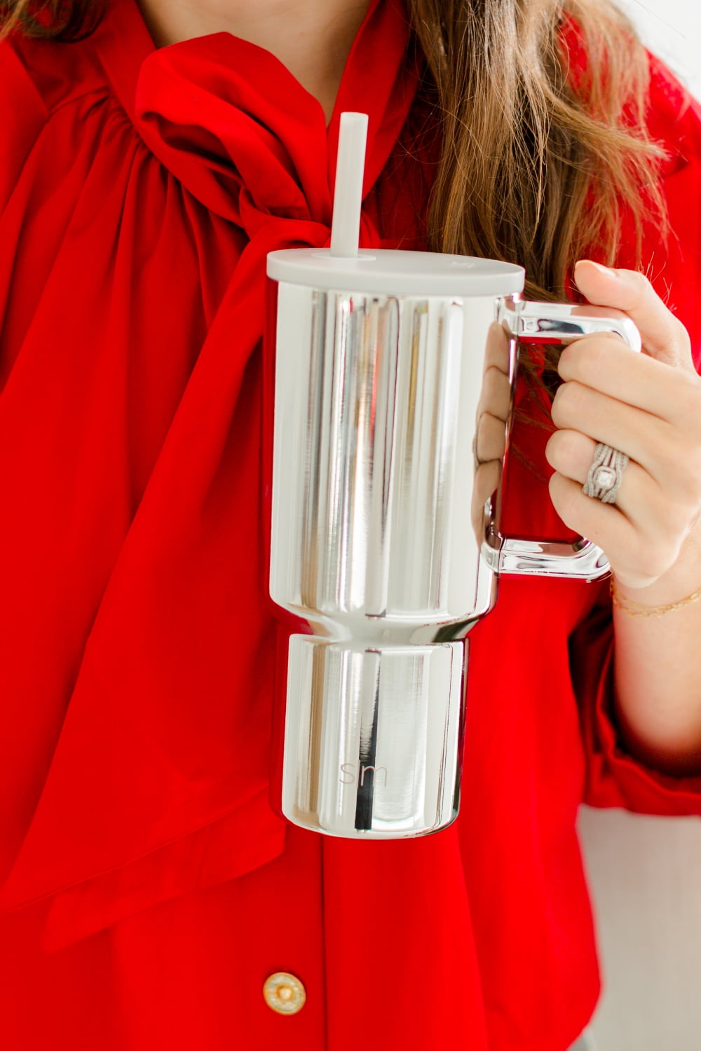 Simple Modern 30 fl oz Insulated Stainless Steel Trek Tumbler with Straw Lid | Seaglass Sage and Cream Checkmate - Pick 125