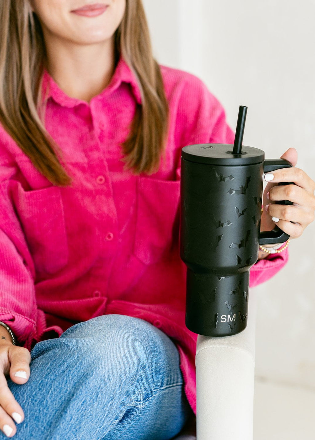 Simple Modern 30 fl oz Insulated Stainless Steel Trek Tumbler with Straw Lid | Seaglass Sage and Cream Checkmate - Pick 125