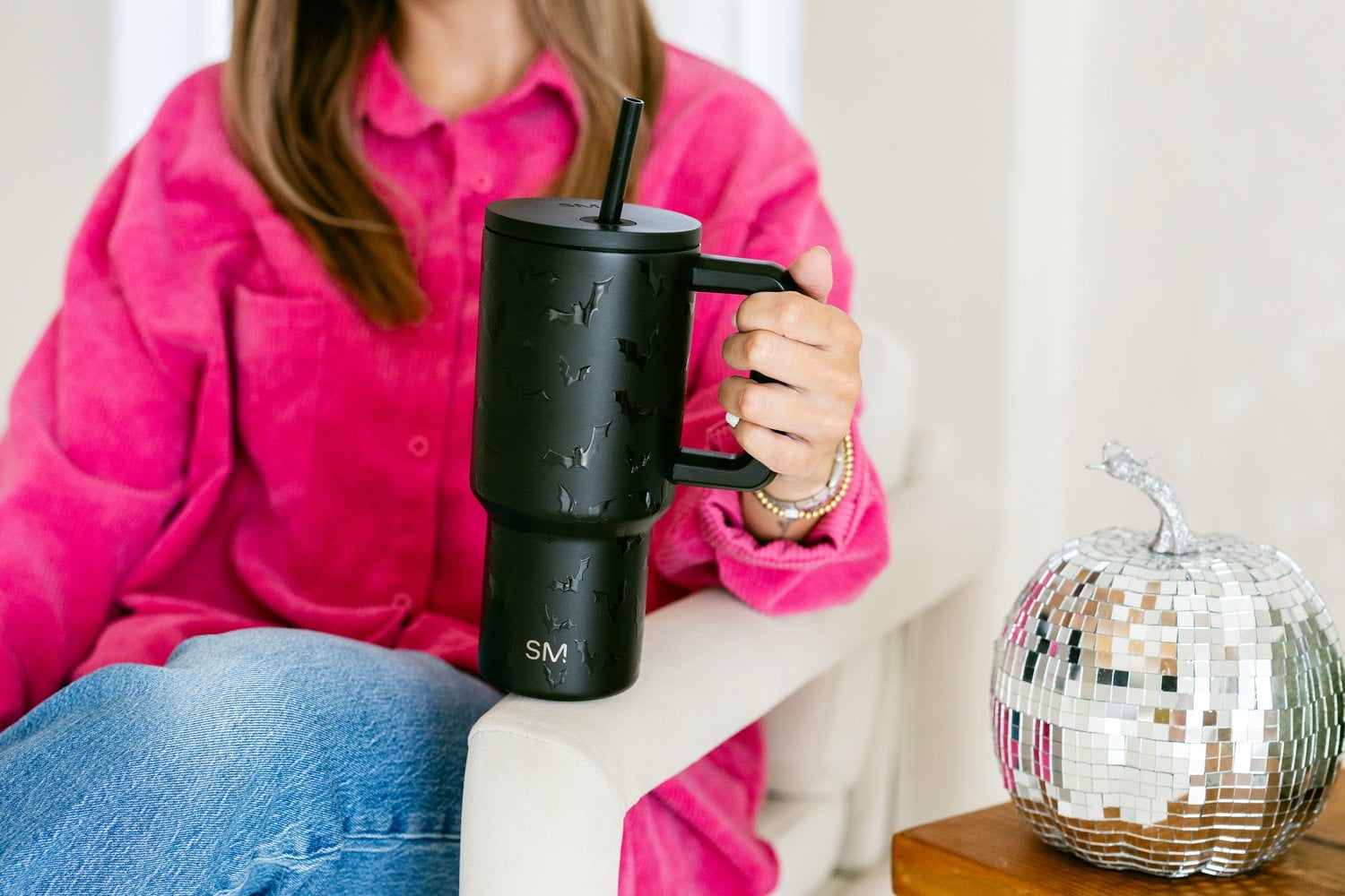 Simple Modern 30 fl oz Insulated Stainless Steel Trek Tumbler with Straw Lid | Seaglass Sage and Cream Checkmate - Pick 125